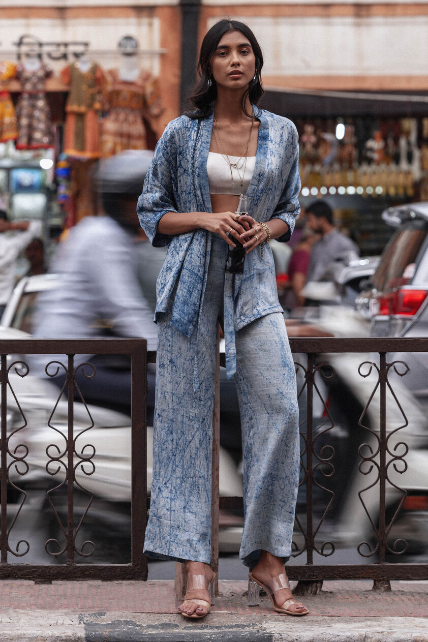 Jaipur Blue Overlap Coord Set - Indigo, Indigo, image 4