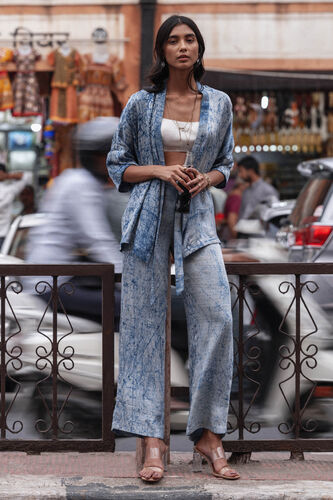 Jaipur Blue Overlap Coord Set - Indigo, Indigo, image 4