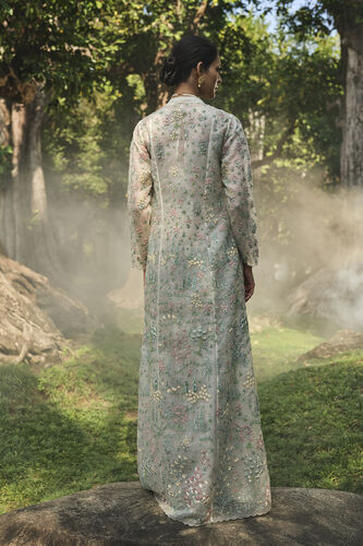 Sequoia Embroidered Silk Jacket Set - Ivory, Ivory, image 2