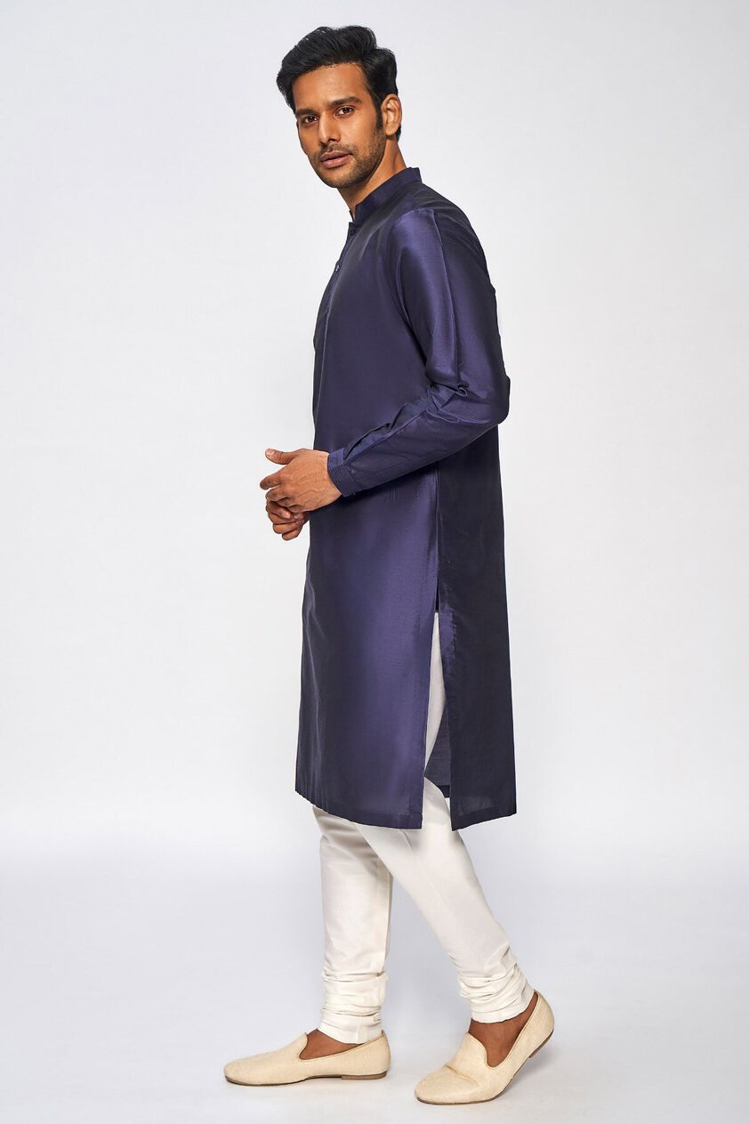 2 - Ishir Kurta – Navy Blue, image 2