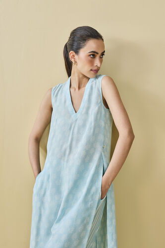 Sunshade Hand-block Printed Coord - Blue, Blue, image 6