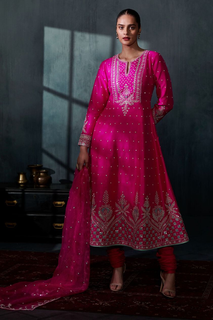 1 - Kinal Anarkali Set - Pink, image 1