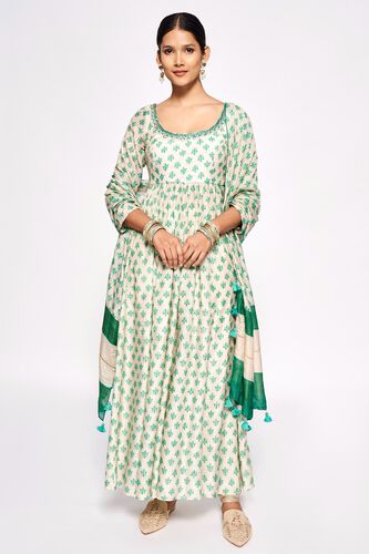 1 - Hoor Anarkali Set – Green, image 1