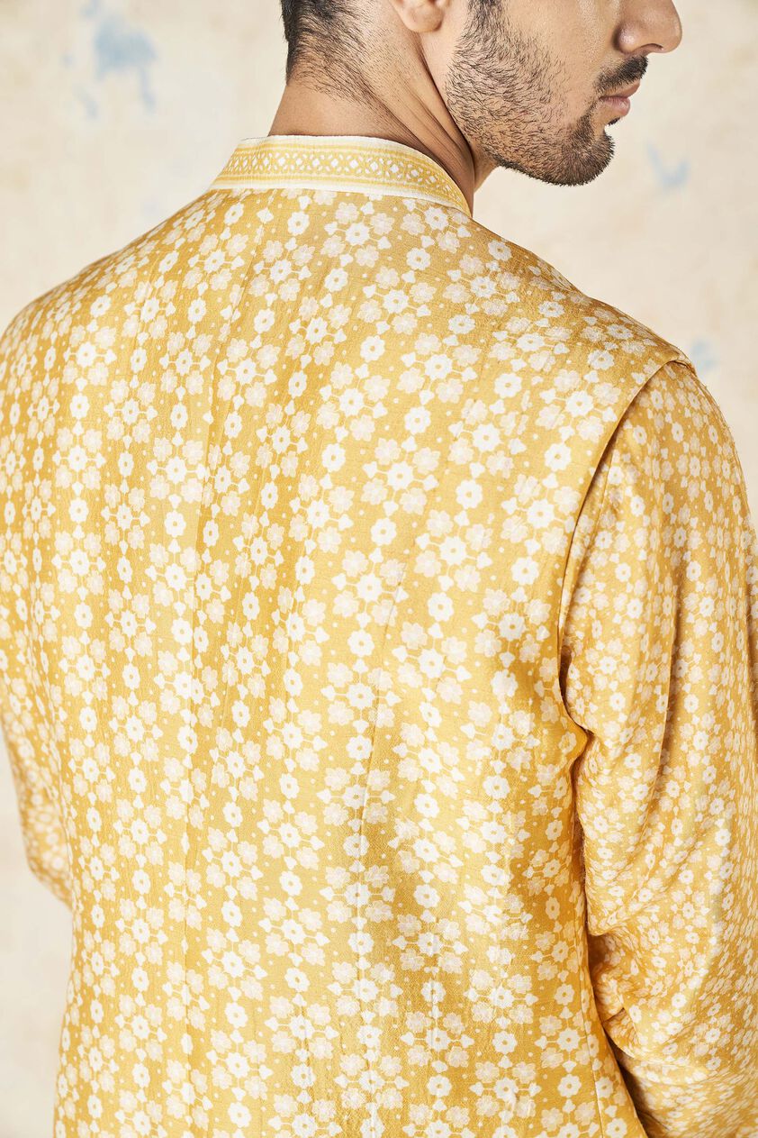 Udyan Nehru Jacket - Mustard, Mustard, image 5
