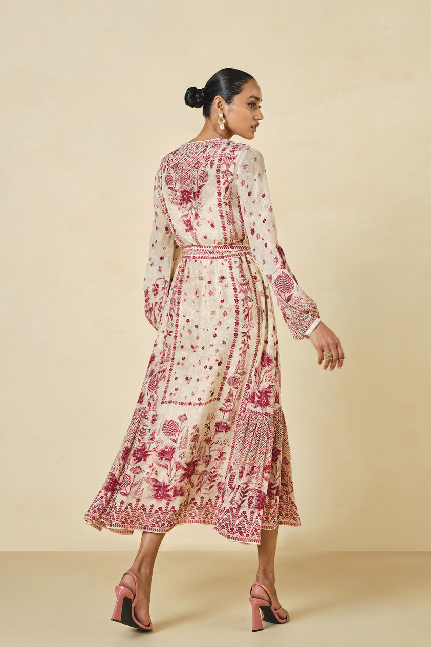 Stefanski Printed Dress - Cream, Cream, image 3