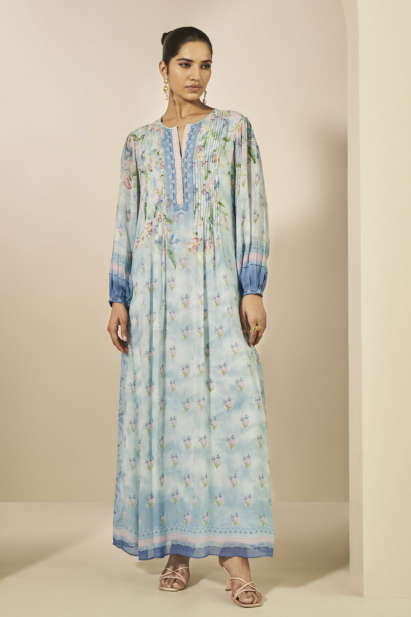 Dayflower Kaftan - Blue, Blue, image 1