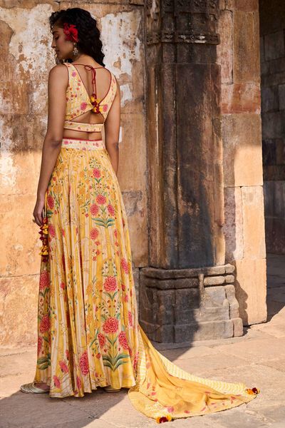 Silene Lehenga Set - Yellow