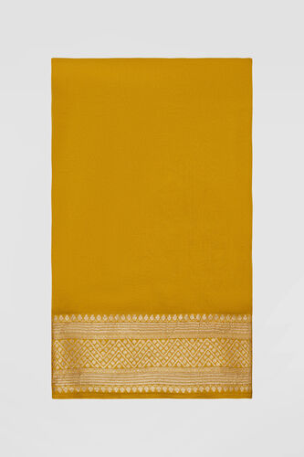 Chrisoula Benarasi Silk Gota Patti Saree - Yellow, Yellow, image 6