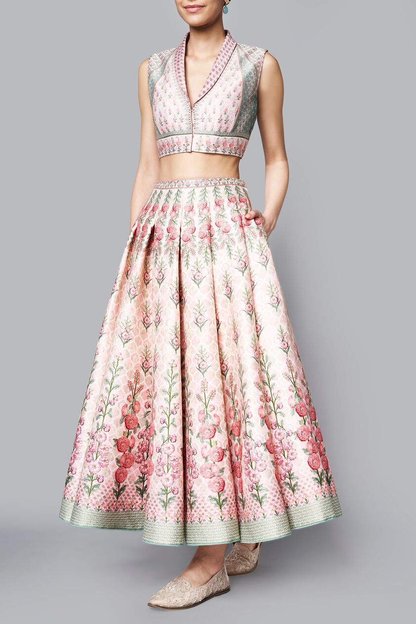 4 - Varnika Crop Top and Skirt, image 4