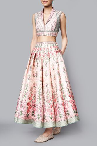 4 - Varnika Crop Top and Skirt, image 4