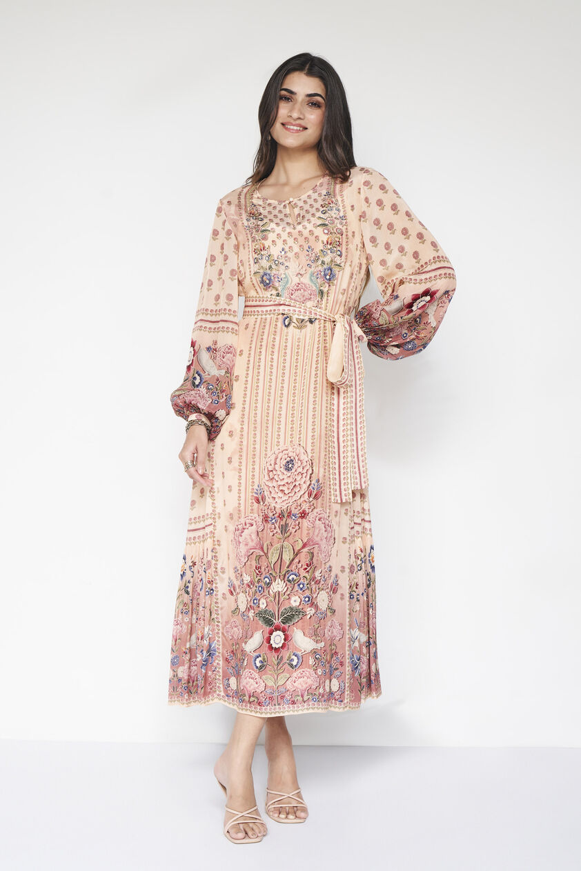 Isbah Tunic - Peach, Peach, image 2