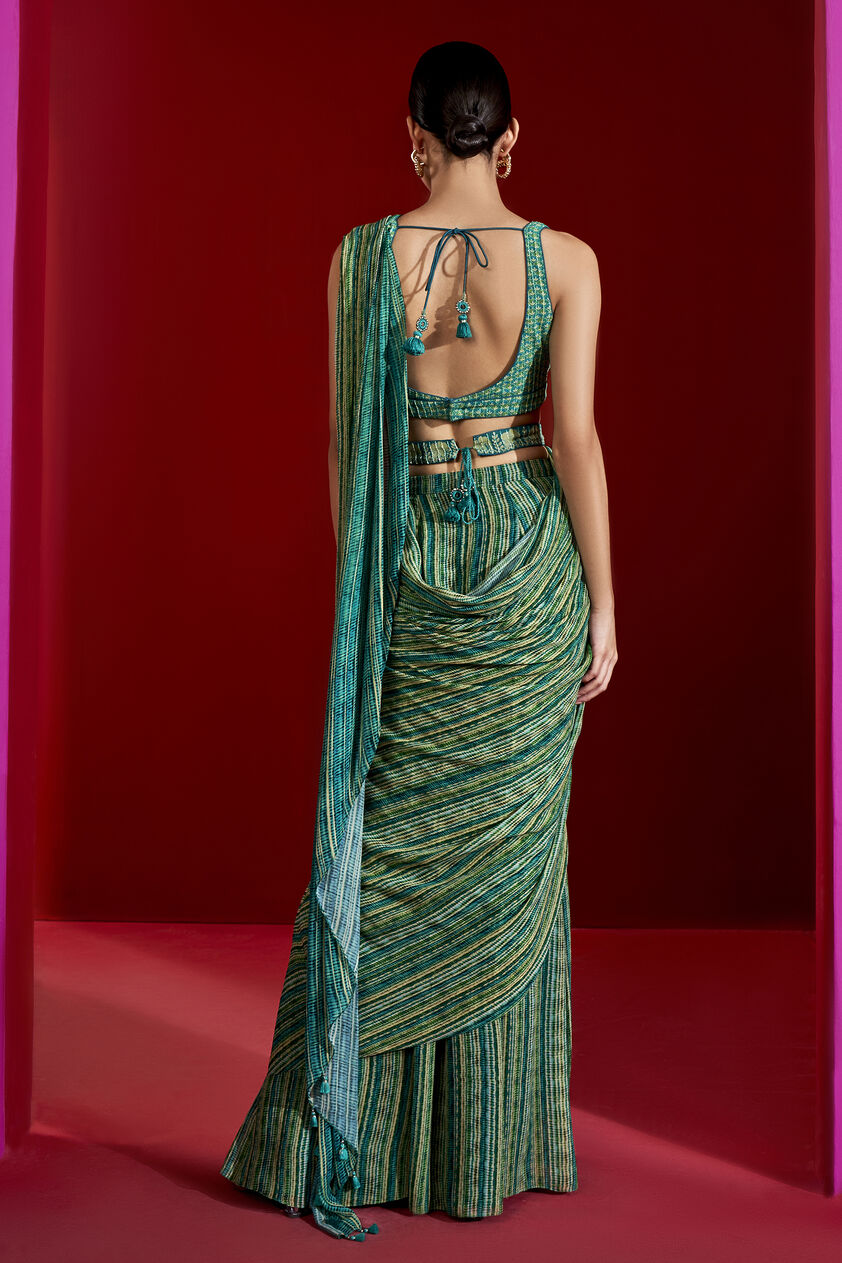 Phaedra Saree - Green, Green, image 4