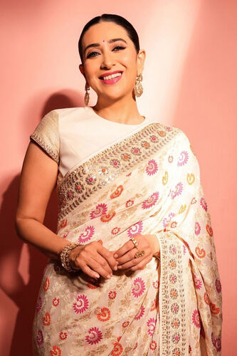 Vachi Saree Set - Cream, , image 3