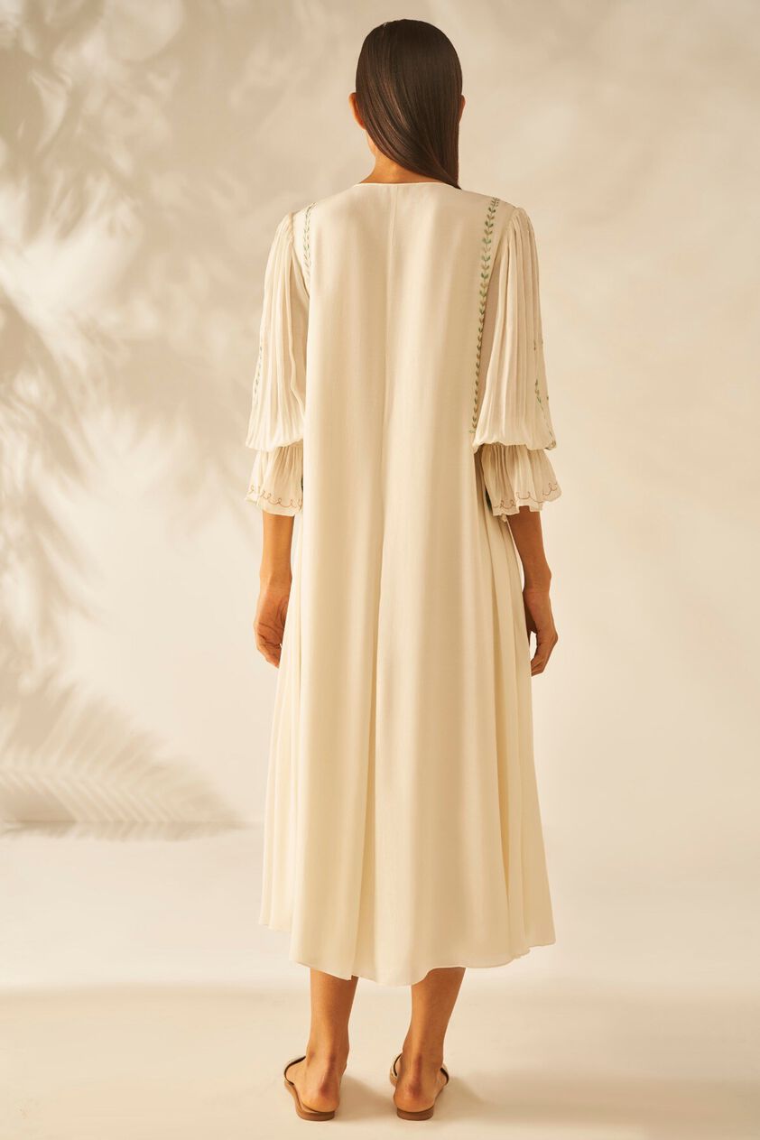 3 - Dhwani Long Dress - Cream , image 3