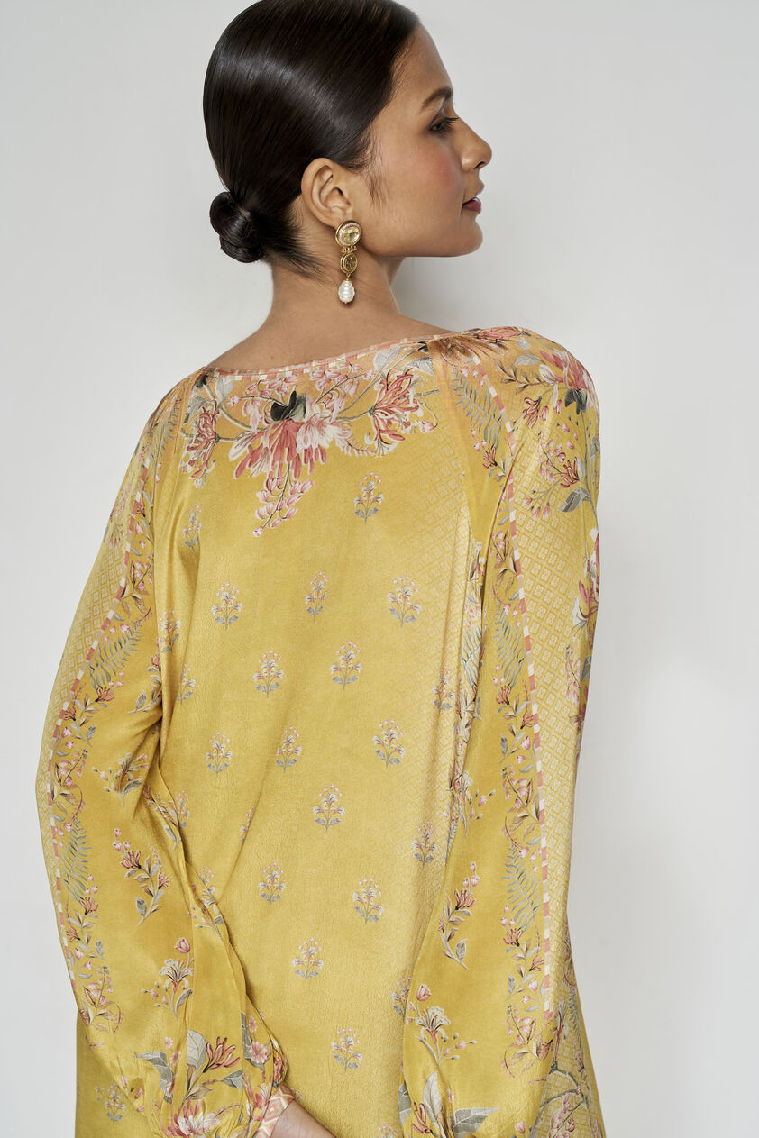 Amaltas Kaftan - Yellow, Yellow, image 7