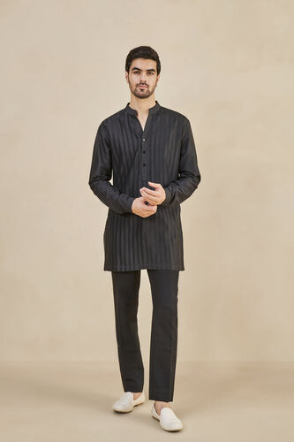 Black Silk Trousers, Black, image 1