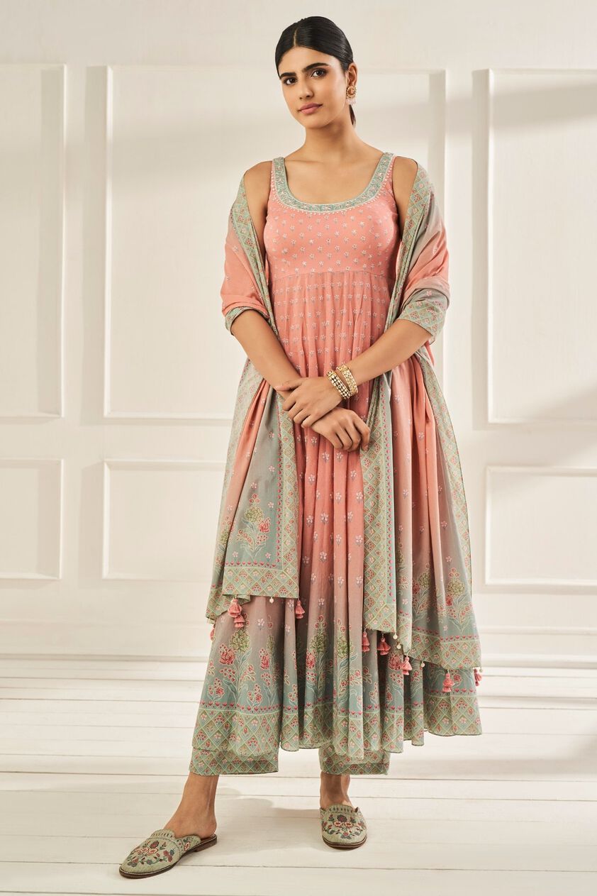 1 - Sravya Anarkali Set – Pink, image 1