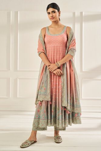 1 - Sravya Anarkali Set – Pink, image 1