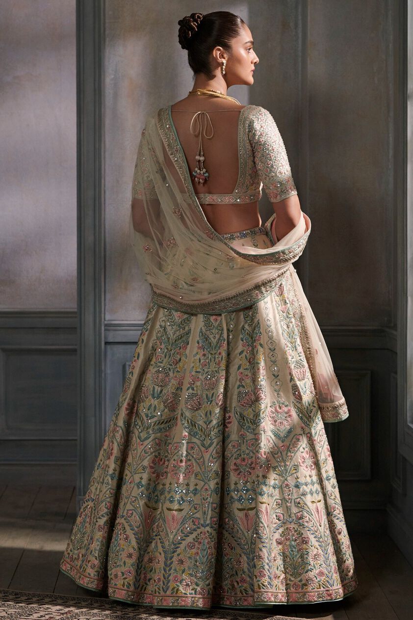 2 - Veena Lehenga Set – Cream, image 2
