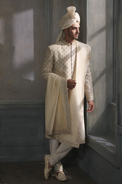 Likesh Sherwani - Beige