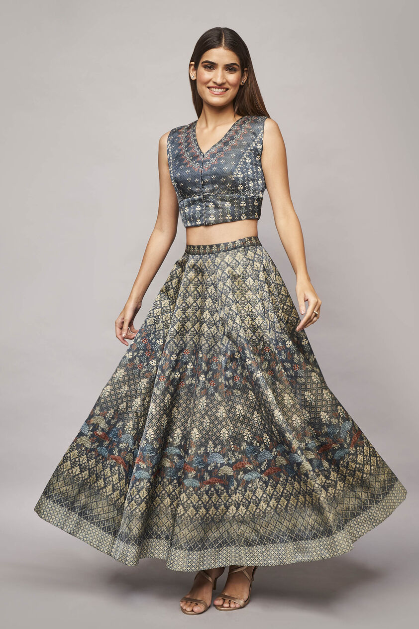 Amal Skirt Set - Grey, Grey, image 4