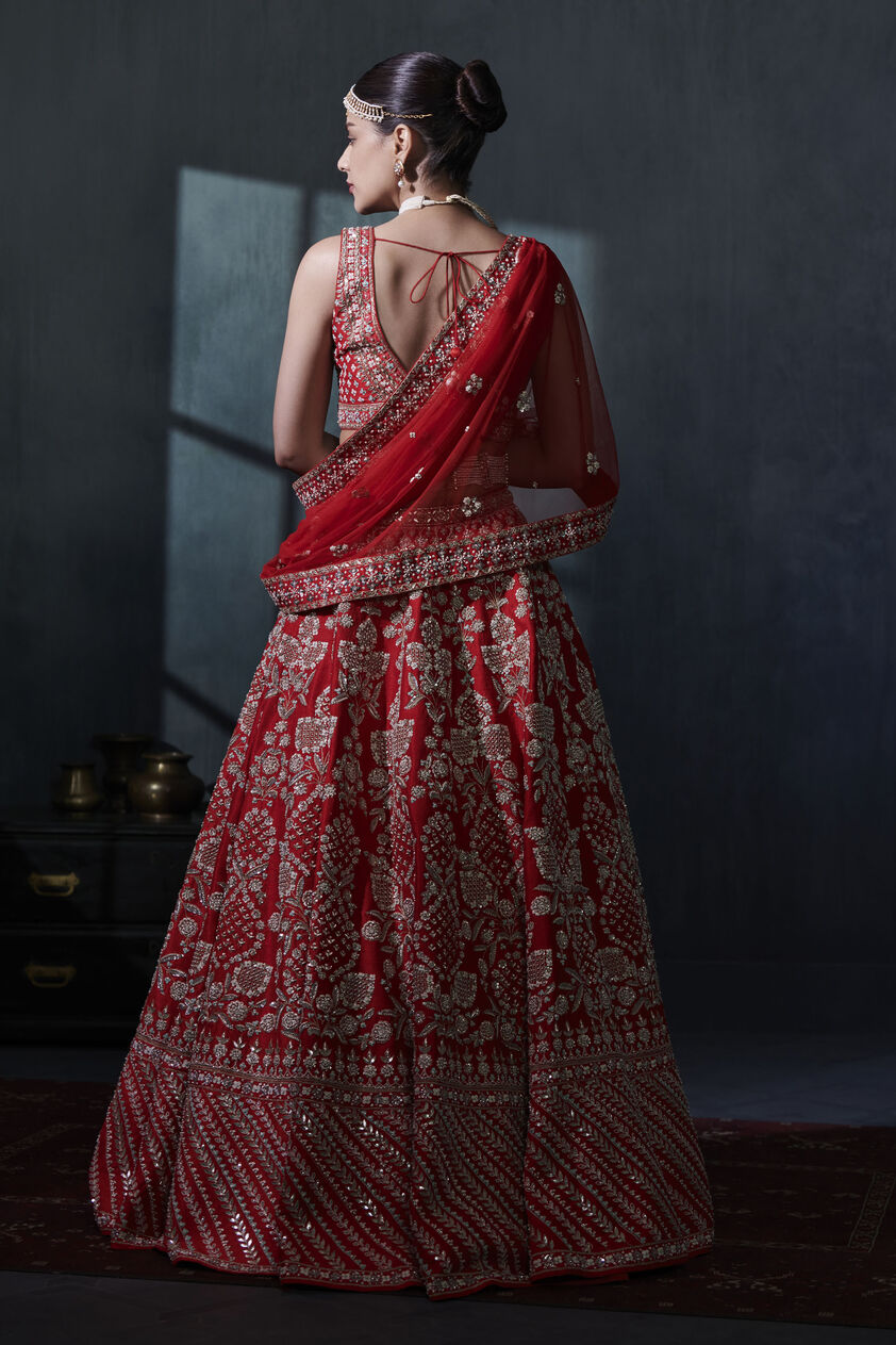 Piari Lehenga Set - Red, Red, image 2