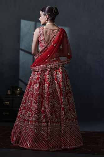 Piari Lehenga Set - Red, Red, image 2