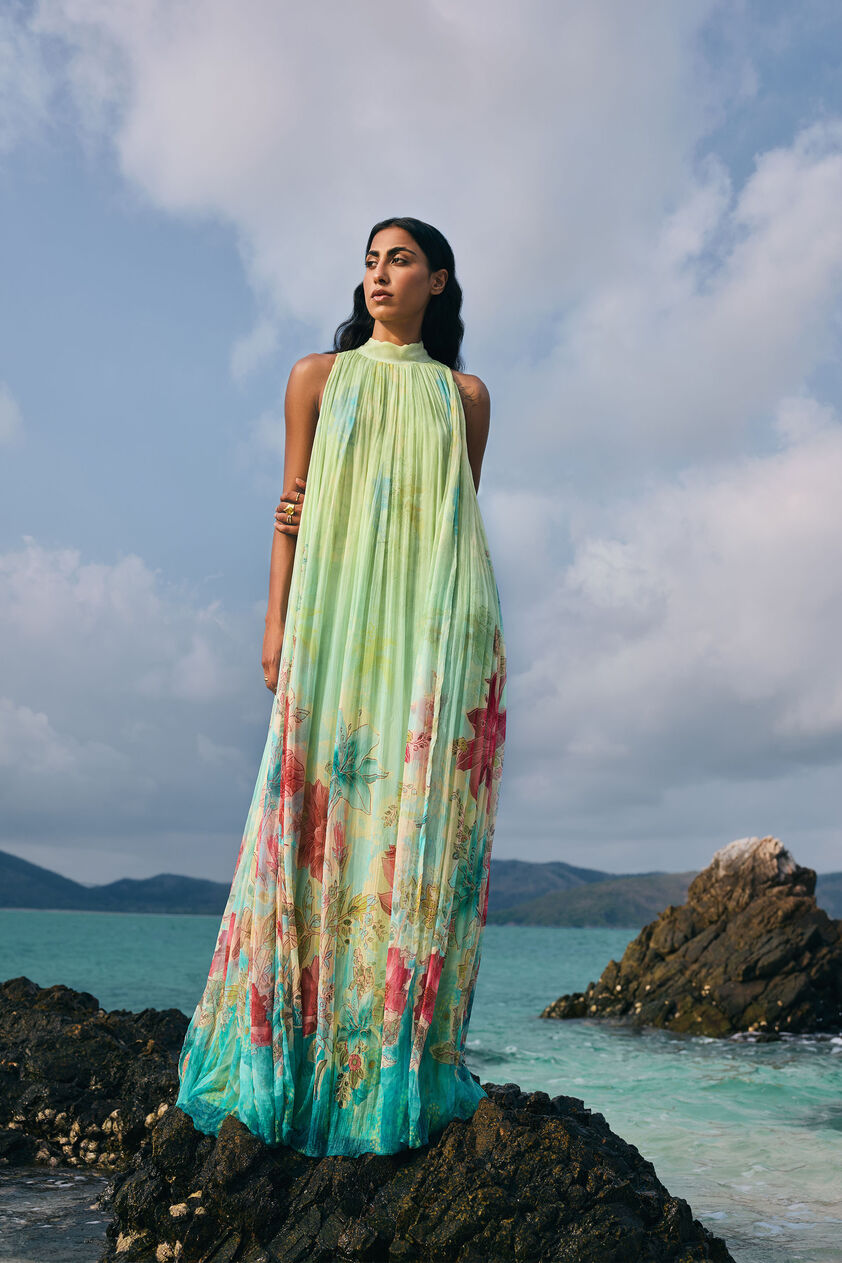 Emmylou Chiffon Gown - Yellow, Yellow, image 3