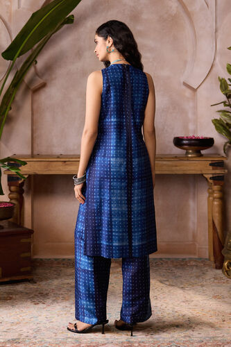 Feugo Handcrafted Shibori Silk Co-ord - Indigo Blue, Indigo Blue, image 2