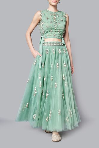 2 - Atreyi Crop Top and Skirt, image 2