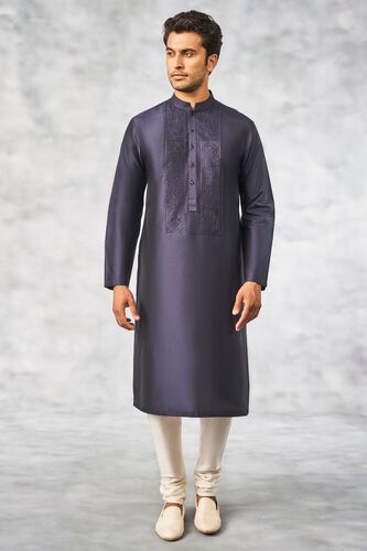 1 - Maanik Kurta – Navy Blue, image 1