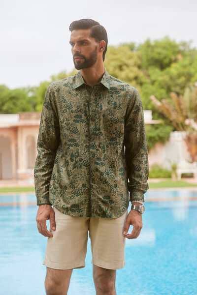 Ashvik Silk Shirt - Sage