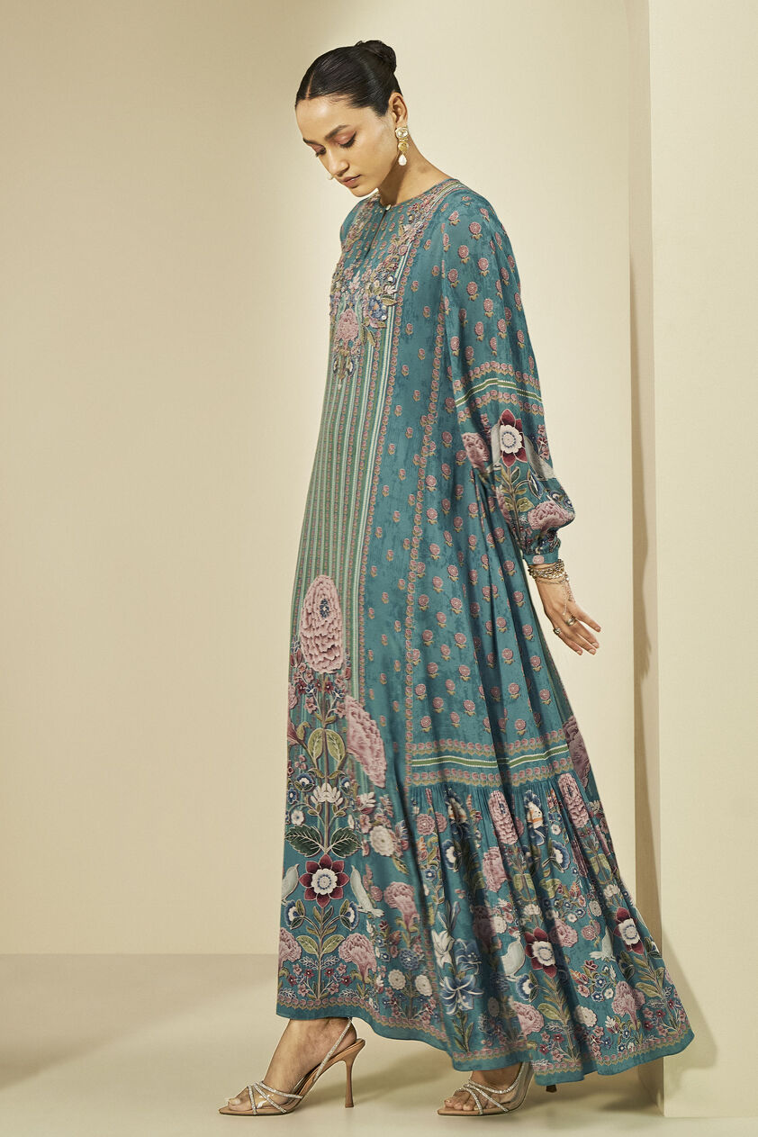 Navajo Kaftan - Teal, Teal, image 2