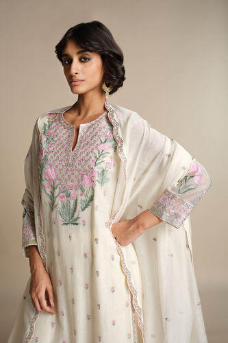 Libna Embroidered Mul Suit Set - White, Multi, image 4