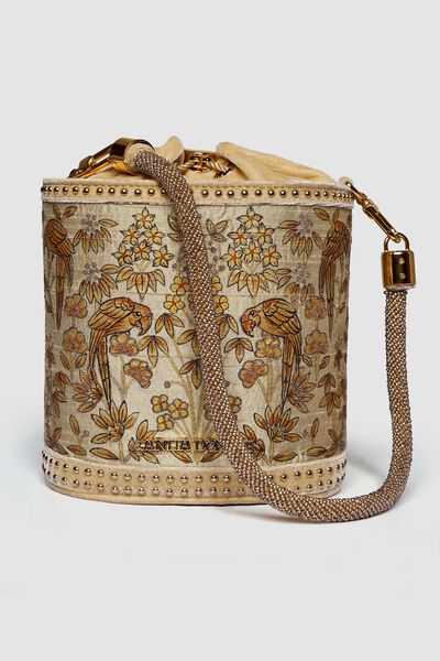 Pichhwai Bucket Bag - Canary Gold