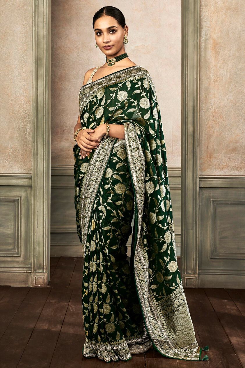 2 - Pameela Benarasi Saree – Green, image 2