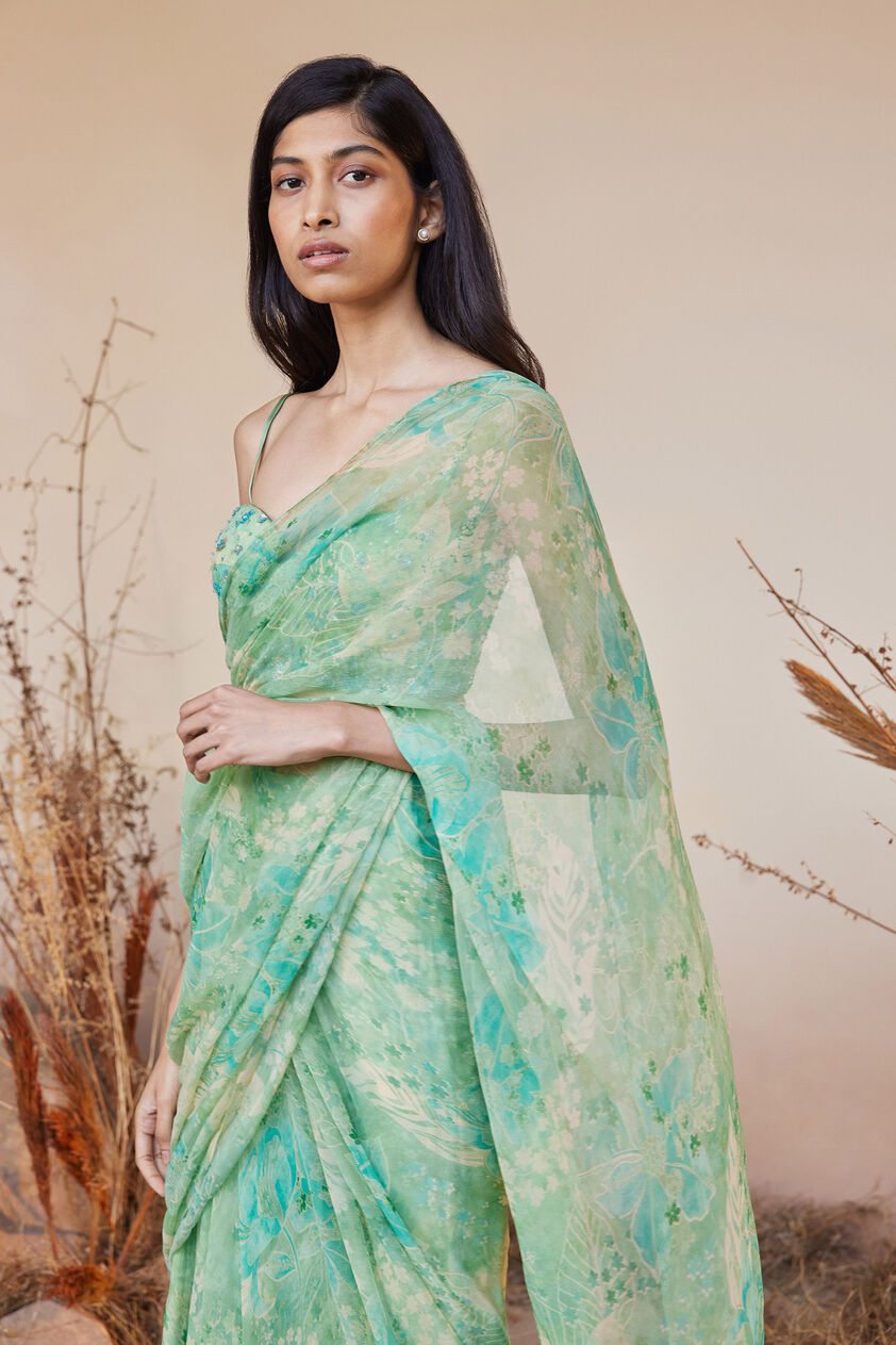 Aneeza Saree - Sage, Sage, image 5
