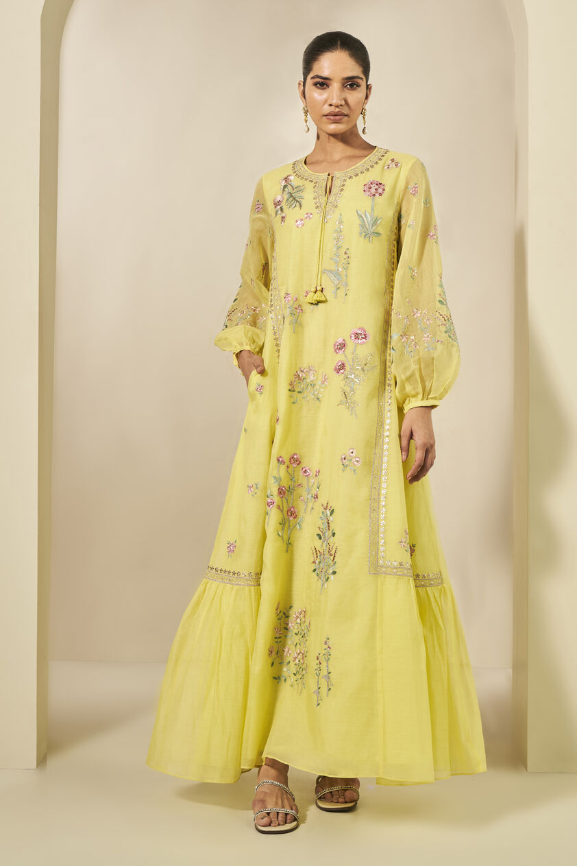 Snowcone Kaftan - Yellow, Yellow, image 1