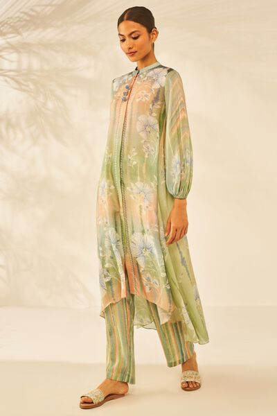 Manvi Kurta Set - Sage