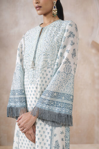 Anaya Silk Kaftan - White, White, image 6
