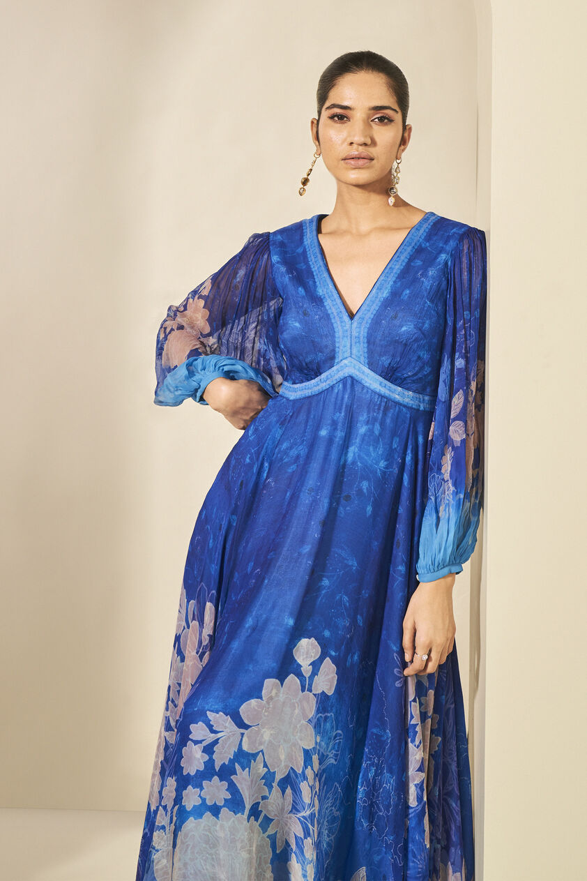 Talise Chiffon Gown - Blue, Blue, image 11