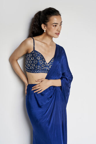 Fluerette Saree Set - Blue, Blue, image 9