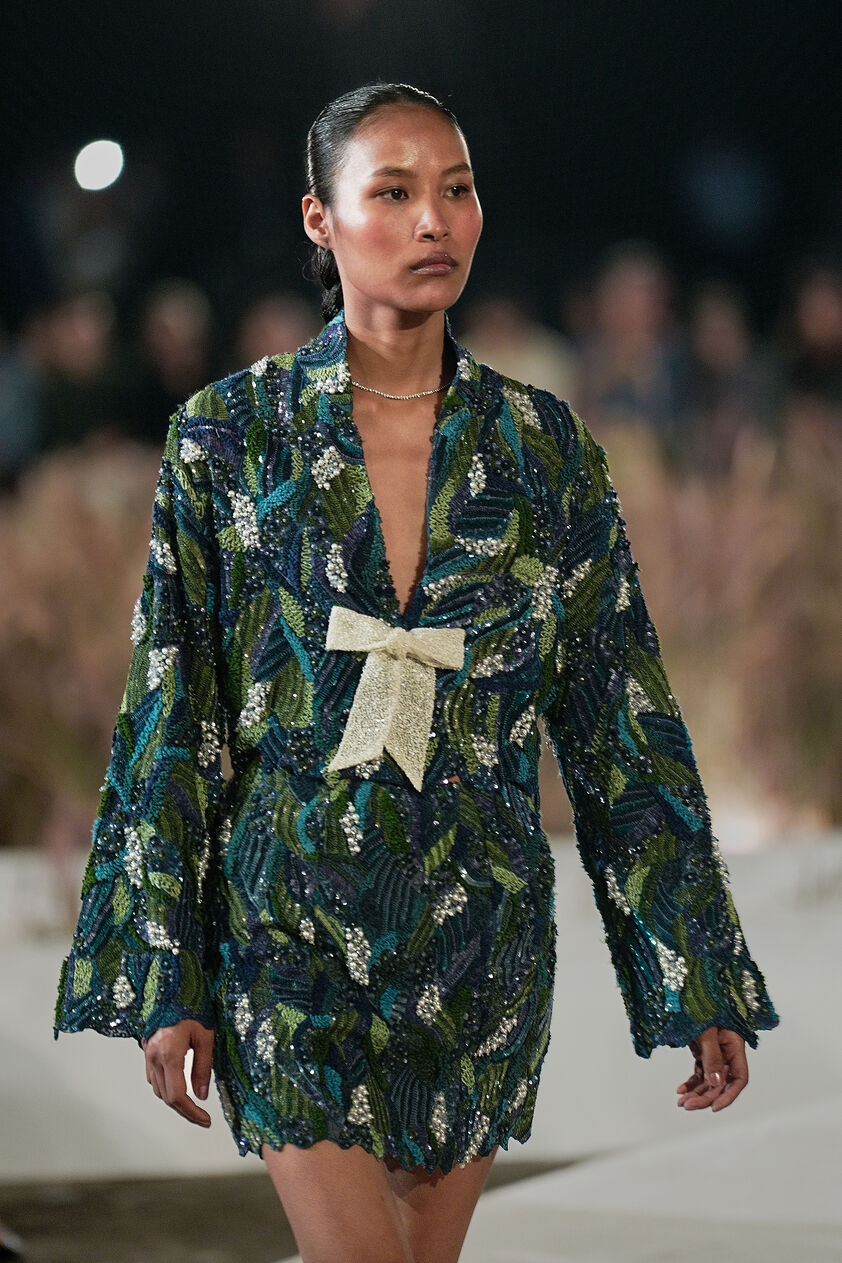 Azfrida Embroidered Skirt Set - Blue, Blue, image 3