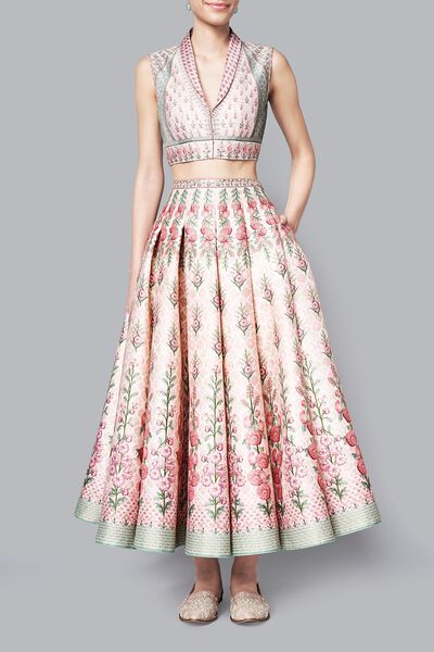 Varnika Crop Top and Skirt