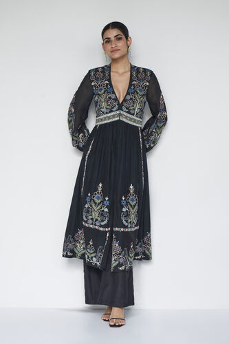Balsam Hand-embroidered SEWA Mul Suit Set - Black, Black, image 1