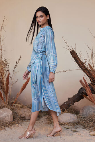 Neela Tie-up Dress - Blue, Blue, image 2