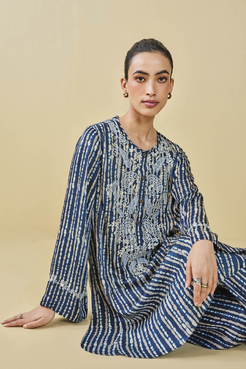 Biome Hand-block Printed Coord - Indigo, Indigo, image 8