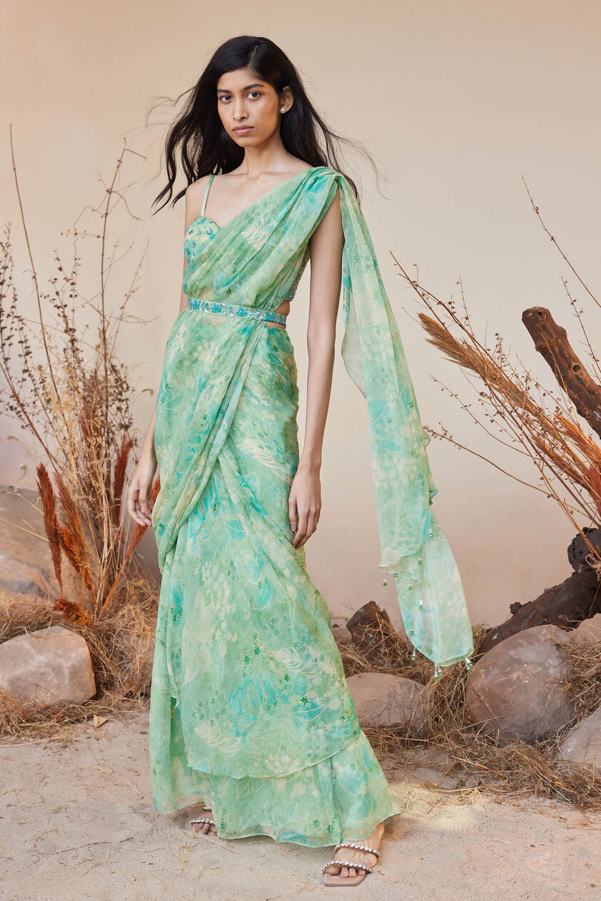 Aneeza Saree - Sage, Sage, image 2