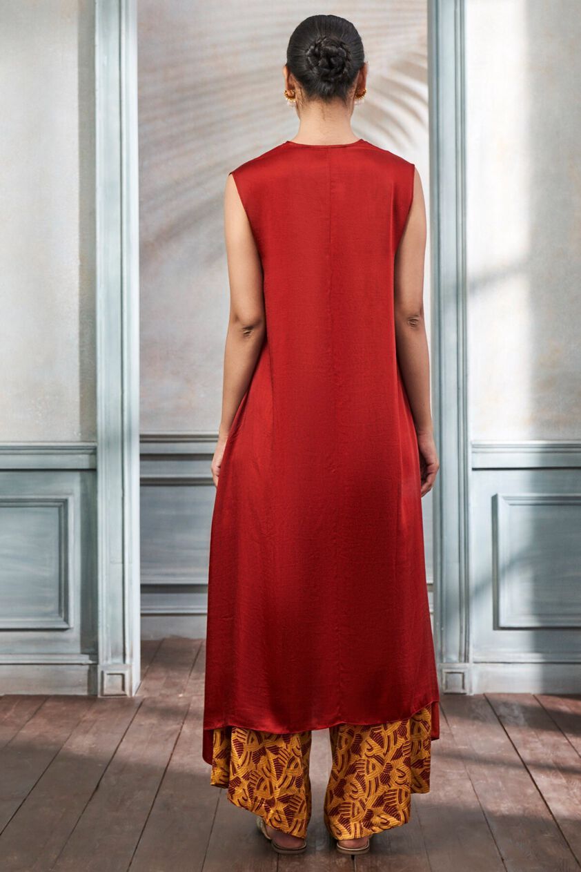 3 - Arudra Kurta Set - Maroon, image 3