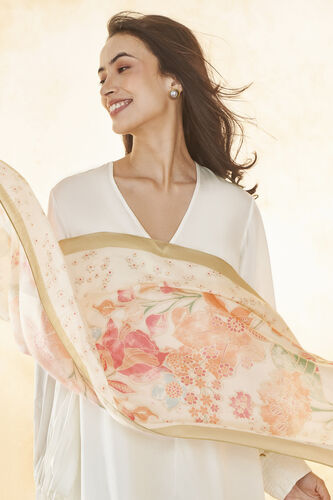 Calfuray Dupatta - Cream, Cream, image 3